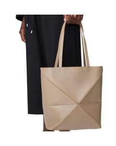 LOEWE Medium Puzzle Fold tote in shiny calfskin