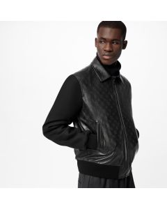 LV LVSE Embossed Monogram Mix Leather Blouson