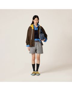 MIU MIU Kid mohair and technical pongé blouson jacket