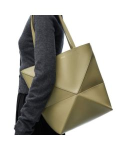LOEWE Medium Puzzle Fold tote in shiny calfskin