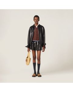 MIU MIU Plongé nappa leather jacket