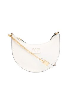 Valentino MINI VLOGO SIGNATURE GRAINY CALFSKIN HOBO BAG
