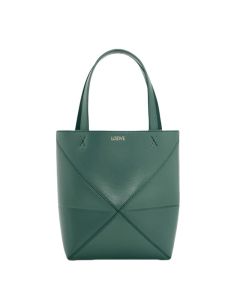 LOEWE Mini Puzzle Fold tote in shiny calfskin