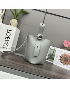 LOEWE Mini Pebble Bucket bag in soft grained calfskin