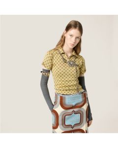 MIU MIU Silk knit polo shirt