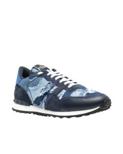Valentino ROCKRUNNER CAMOUFLAGE DENIM SNEAKER