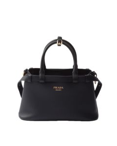 Prada Buckle small leather handbag with double belt