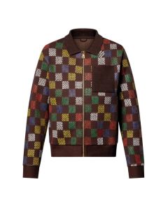 LV Jacquard Damier Cotton Jersey Blouson