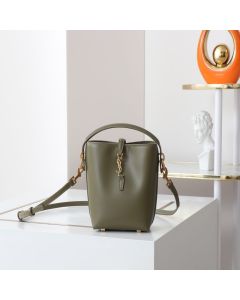 YSL LE 37 mini in shiny leather