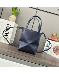 LOEWE Mini Puzzle Fold tote in shiny calfskin