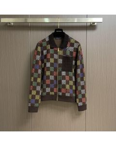 LV Jacquard Damier Cotton Jersey Blouson