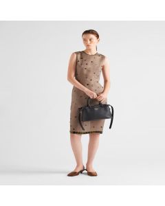 Prada Buckle small leather handbag with double belt