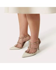 Valentino PATENT ROCKSTUD CAGED PUMP 