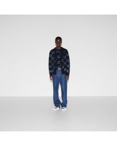 Gucci Wool cardigan with GG intarsia