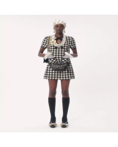 Valentino DAMIER LIGHT TWEED SHORT DRESS
