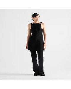 Prada Embroidered cady mini-dress