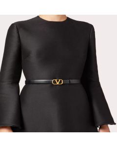 Valentino REVERSIBLE VLOGO SIGNATURE BELT IN GLOSSY CALFSKIN 