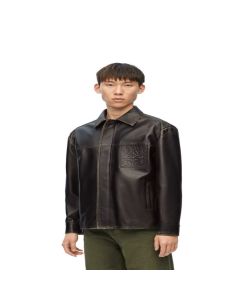 LOEWE Zip-up overshirt in nappa calfskin