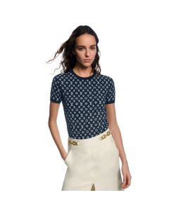 LV Monogram Jacquard Knit Top
