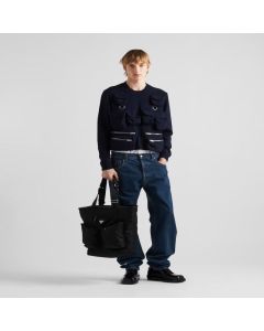 Prada Re-Nylon and leather tote bag