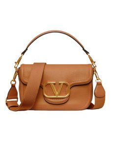 VALENTINO GARAVANI ALLTIME GRAINY CALFSKIN SHOULDER BAG