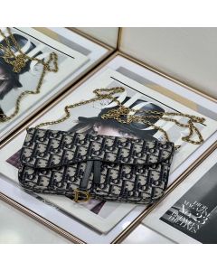 Dior Medium Saddle Pouch with Chain