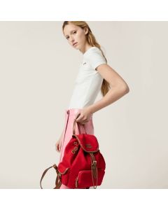 MIU MIU Canvas and leather backpack