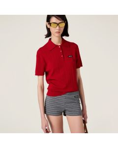 MIU MIU Cashmere and silk polo sweater