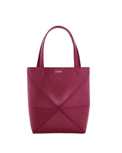 LOEWE Mini Puzzle Fold tote in shiny calfskin