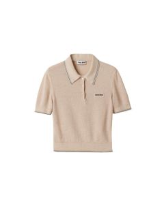 MIU MIU Cotton knit polo shirt