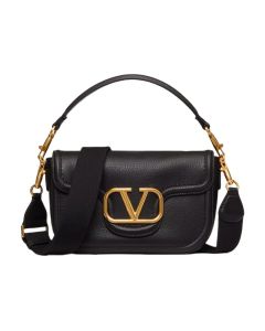 VALENTINO GARAVANI ALLTIME GRAINY CALFSKIN SHOULDER BAG