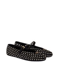 Prada Suede ballerinas with crystals