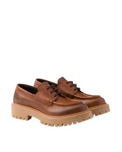 Prada Laced leather loafers