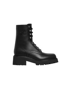 CELINE TRIOMPHE RANGERS MID LACE-UP BOOT in SHINY BULL