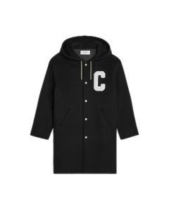 Celine college long parka in double-face wool