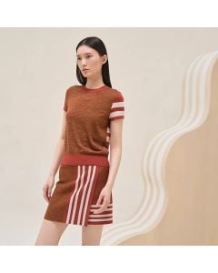 Hermès Cashmere "Garde-Robe Pop" short-sleeve sweater