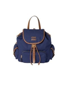 MIU MIU Canvas and leather backpack