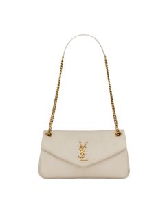 YSL Calypso small in plunged lambskin