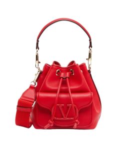 VALENTINO GARAVANI LOCÒ CALFSKIN BUCKET BAG