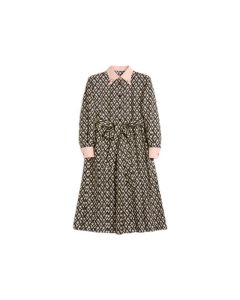Valentino TWILL TOUTE LA V MIDI DRESS