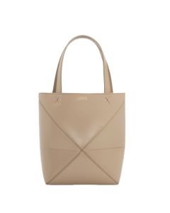 LOEWE Mini Puzzle Fold tote in shiny calfskin
