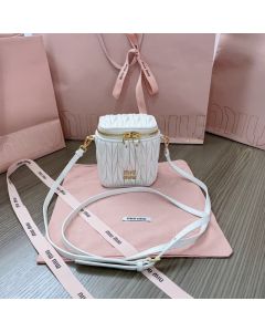 MIU MIU Matelassé nappa leather micro bag