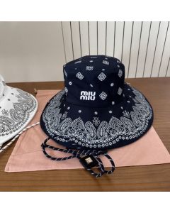 Miu Miu Printed cotton hat