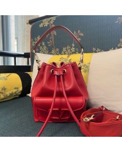 VALENTINO GARAVANI LOCÒ CALFSKIN BUCKET BAG