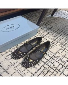 Prada Suede ballerinas with crystals