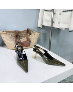 YSL LEE SLINGBACK PUMPS IN PATENT LEATHER