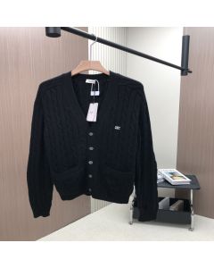Celine triomphe cardigan in cable-knit cashmere