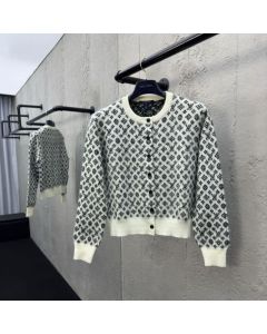 LV Monogram Brushed Knit Cardigan 