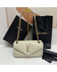 YSL Calypso small in plunged lambskin