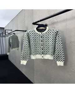 LV Monogram Brushed Knit Cardigan 